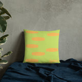 Syloni Exclusive High Quality Pillow (Lime and Peach)