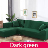 Solid Color Elastic Sofa Cover 3 Seater