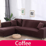 Solid Color Elastic Sofa Cover 3 Seater
