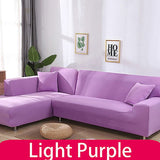 Solid Color Elastic Sofa Cover 2 Seater