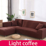 Solid Color Elastic Sofa Cover 2 Seater