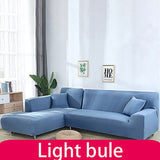 Solid Color Elastic Sofa Cover 2 Seater